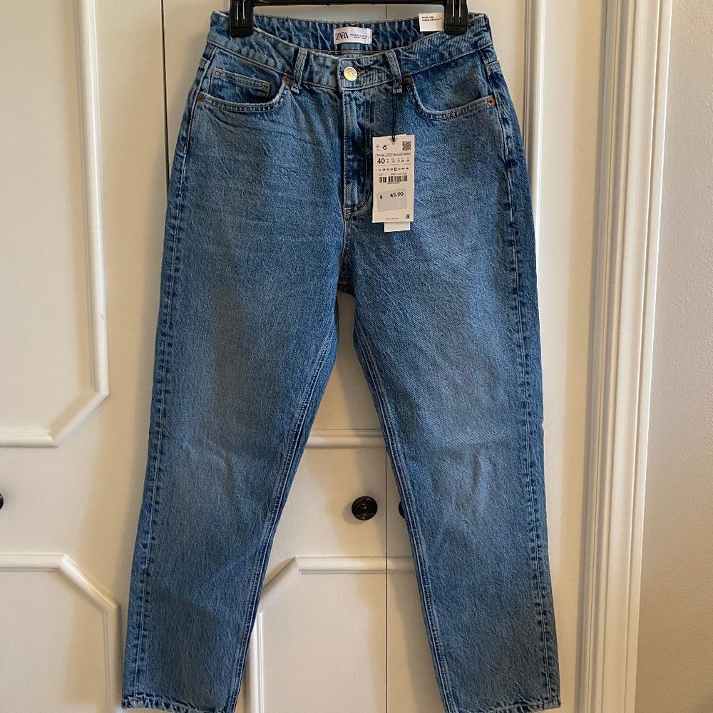 Zara High Rise Slim Ankle Length Jeans - Dark Wash